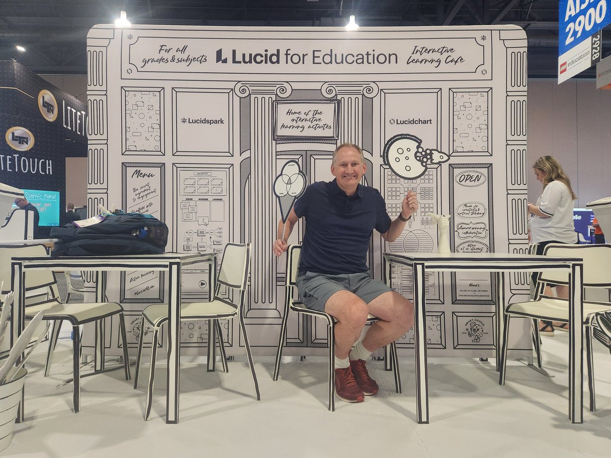 Just hanging with my friends @Lucid4Edu. #ISTELive23 #neboedtech Check out what they can do for you and your students.