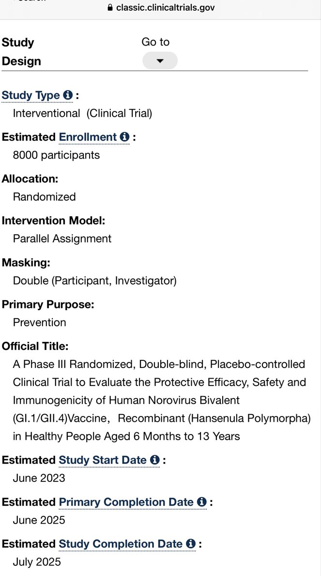 myturn_t's tweet photo. $VXRT  @7xbagger Great Find! Phase 3 for Vaxart Norovirus starting much earlier in June 2023 with 8,000 participants https://t.co/46wrTfy6Gv