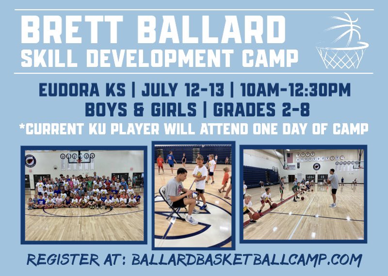 Excited to be back in Eudora for a camp this July! BallardBasketballCamp.Com