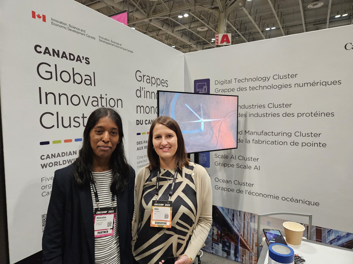 Global Innovation Cluster comprehensive briefing complete with the <a href="/ISED_CA/">ISED</a> team at #Collision2023.