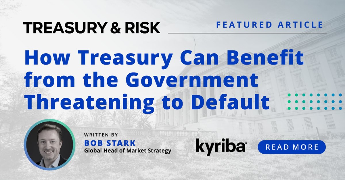 kyribacorp's tweet image. The #debtceilingcrisis highlighted governments’ cash flow challenges. Read this Treasury and Risk article to find out how the right #treasurytechnology allows treasury teams to adapt to evolving risks like rising interest rates and #currencyvolatility. bit.ly/42Zedkj