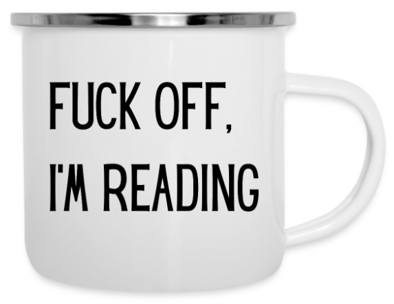 Just another subtle tool in the reader's toolbox to let friends, family and gawking strangers of your intentions today. Check out this two-sided badboy and more at The Monsters &amp; Mayhem Shop - link in the bio.