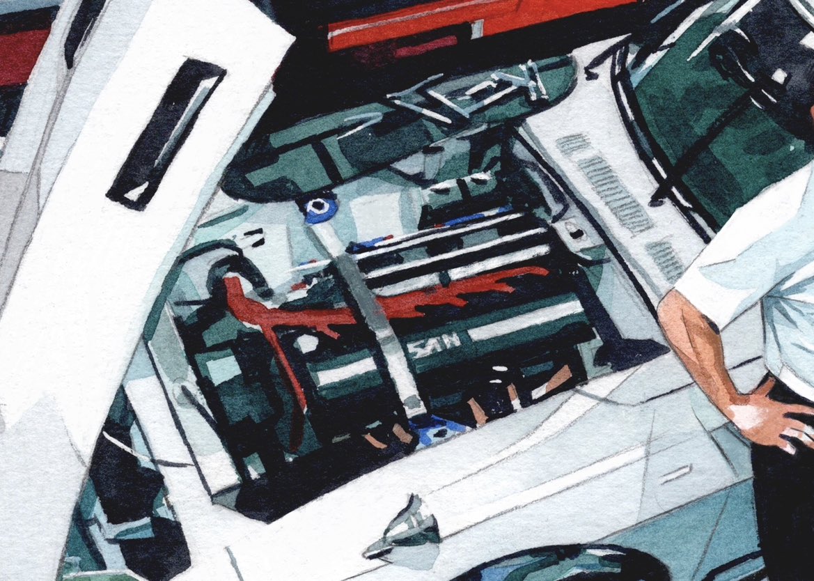 「#お前のエンジン見せてみれ エンジン単体で描くことがないからだけど、そんなにしっ」|コサカダイキ｜イラストレーターのイラスト