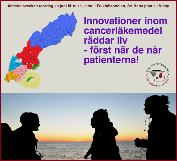 BCF_1982's tweet photo. "Innovationer inom cancerläkemedel räddar liv - men först när de når patienterna". 29 juni debatterar Blodcancerförbundets generalsekreterare Lise-lott Eriksson i Almedalen.
Läs mer: https://t.co/6je07SZheq
#almedalen #maktlistan #folkhälsodalen #dagensmedicin #medtechmagazine https://t.co/I7pksPq4oV