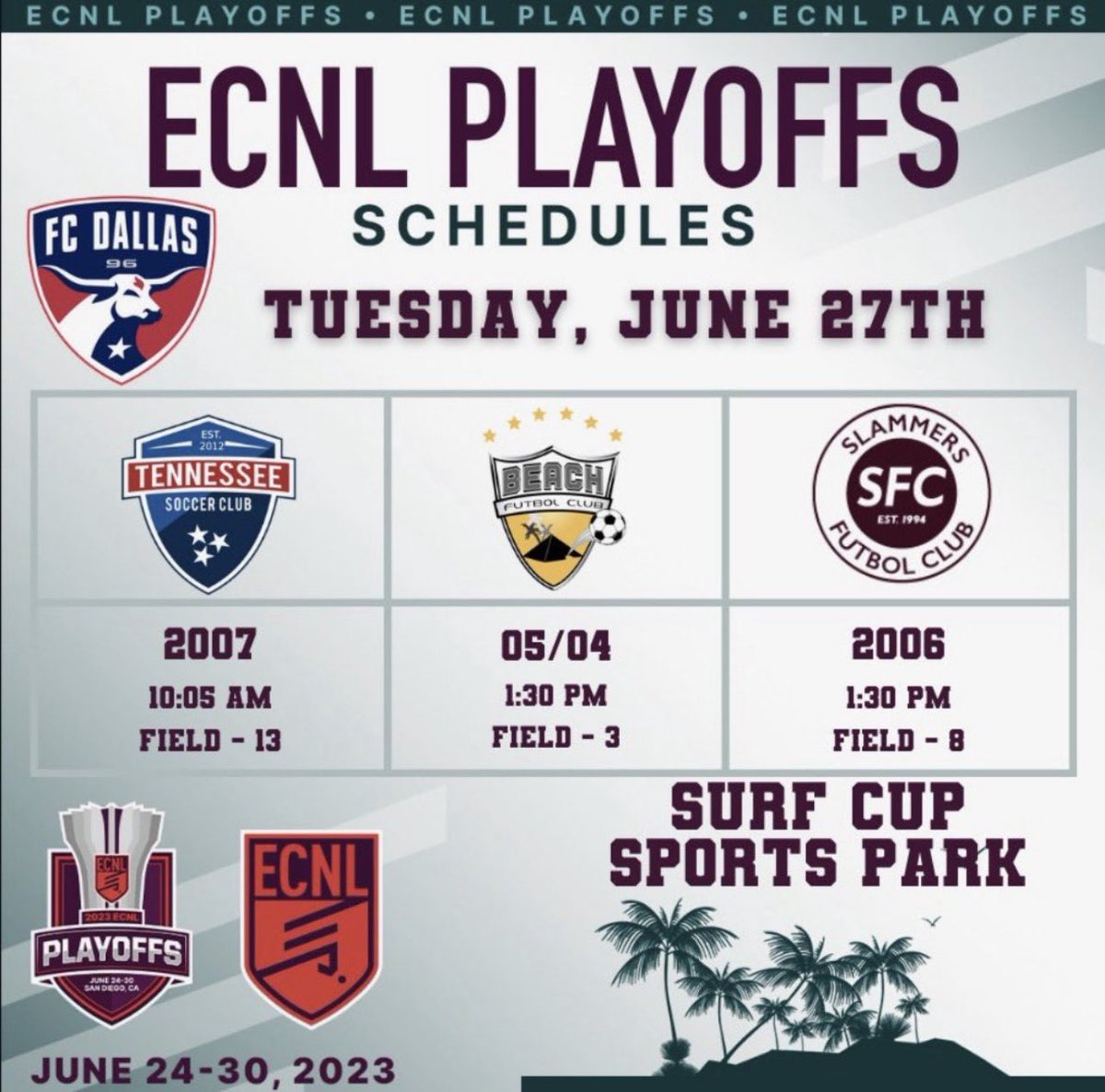 Our second game ended in an unfortunate loss during PKs. Come check us out on field 3 at 1:30 for our final game today to see us get that final W!