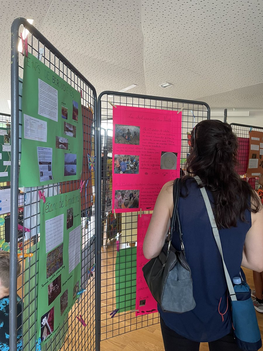 DelphineRaba's tweet photo. Les parents et élus découvrent l’exposition ENS réalisée par les classes de l’école de Biol. Un succès en reconnaissance du travail des enseignants et ATSEM. Une aide importante du département pour sensibiliser les citoyens de demain #Biol @patrice_gros @CDIsere https://t.co/sZWSGWB8Gw