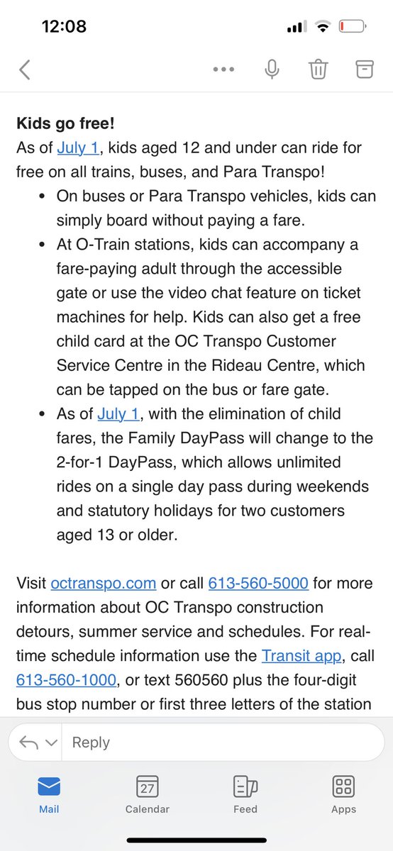 As of July 1st, 2023, kids 12 and under ride #Ottawa transit for free. #Ottnews #Ottcity #Freetransit