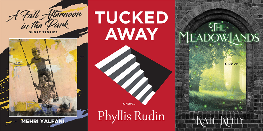 Happy #PublicationDay to #MehriYalfani' "A Fall Afternoon in the Park: #ShortStories", <a href="/PhyllisRudin/">Phyllis Rudin</a>'s  "Tucked Away", a novel set in #Montreal, AND #KateKelly's  dystopian #YALit "The Meadowlands"! Order from a local bookseller! inanna.ca #FemLitCan #CanLit #PubDay