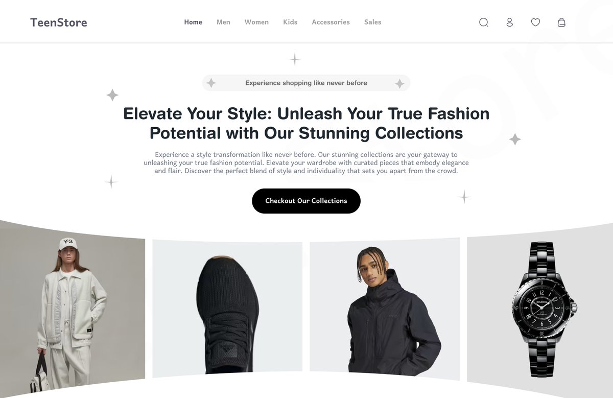 chriskaylexx's tweet photo. Design a landing page for an e-commerce website called "Teenstore" Tring to make a full project so I decided to make a landing page first.
#uiuxdesign #uidesign #landingpage #Website #EcommerceSummit23 #shoppingonline #design https://t.co/AazP2uzZ9Y