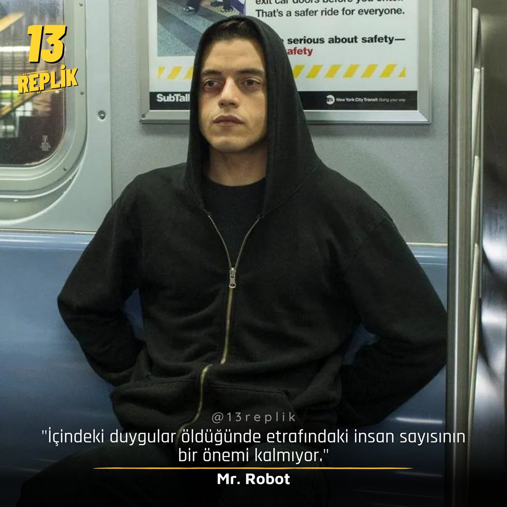 'İçindeki duygular öldüğünde, etrafındaki insan sayısının bir önemi kalmıyor.' #MrRobot #RamiMalek #ElliotAlderson #13Replik⁠⁠⁠⁠