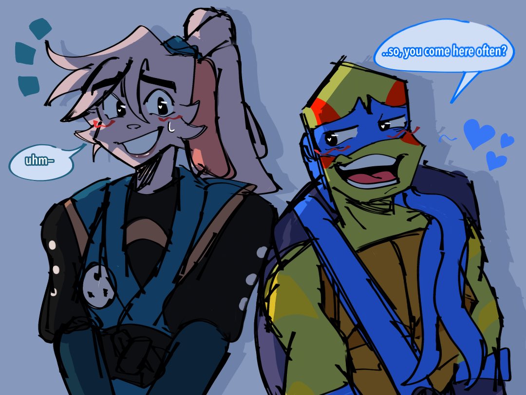 stwrlangie's tweet photo. look at them.. happy pride to them !! 🏳️‍🌈🏳️‍⚧️

again, my platonic husband @LHemma_ArT let me redraw more of his stuff so i wanted to share this hheheheeh C: THIS WAS FUN TO REDRAW

#rottmnt #riseofthetmnt #samurairabbittheusagichronicles #samurairabbit #leosagi #leochi https://t.co/HvIoTRAJs1