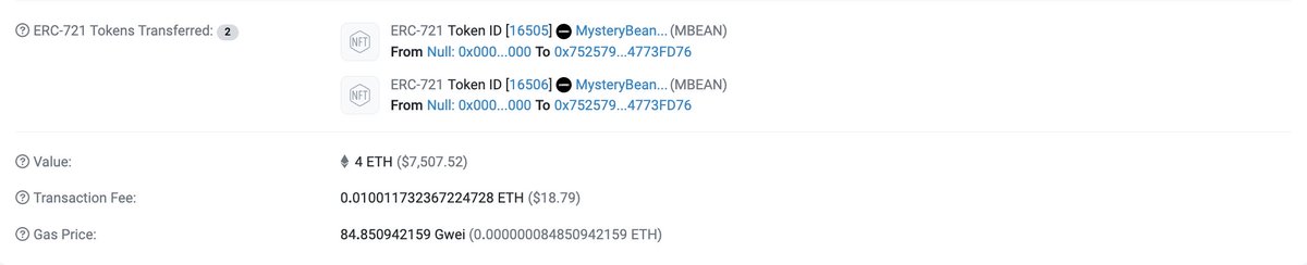 Successfully minted 2 Elemental Beans during Phase 2.

The gas fee? $18. Bless ERC-721A from the <a href="/Azuki/">Azuki</a> team  🫶💯🔥