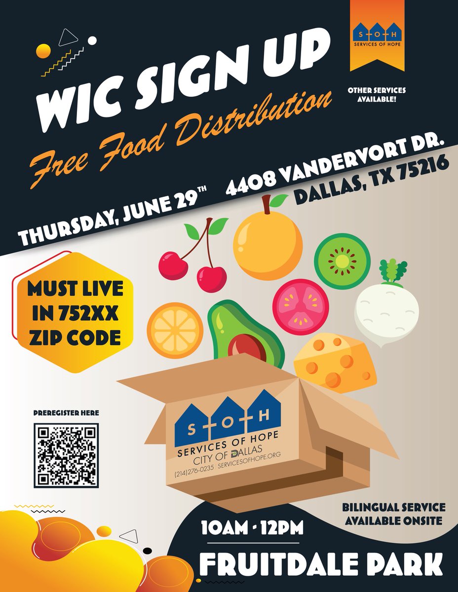 Tell a friend, to tell a friend…
#FreeFood #CommunityLove #Dallas #DallasTX #WIC