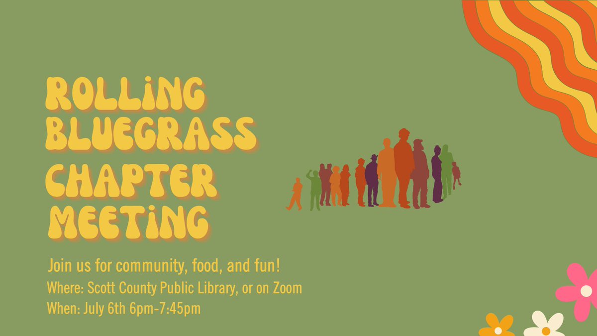 RBG_KFTC's tweet photo. Join the Rolling Bluegrass Chapter Meeting next Thursday at 6pm! All are welcome to join us for community, fun &amp; food. RSVP Here: https://t.co/eTCjjUooRv https://t.co/AmV1XCre4y