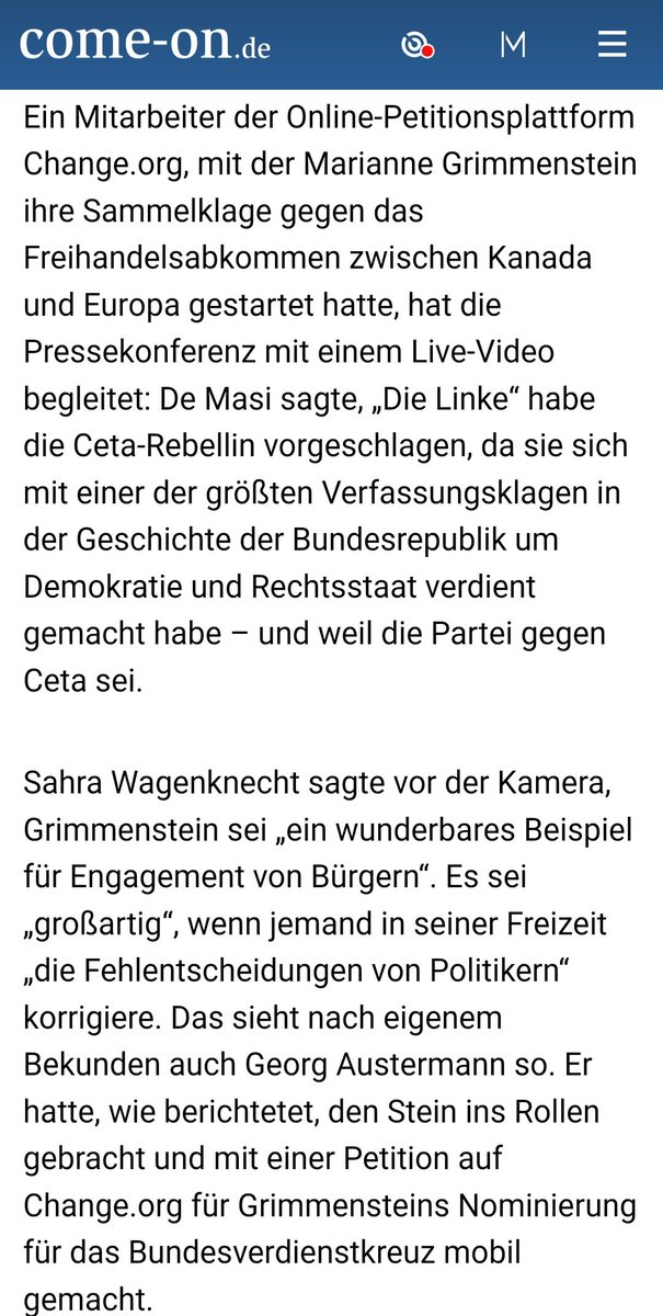 2017 wurde Grimmenstein von Sarah Wagenknecht (& dieLinke) für das Bundesverdienstkreuz vorgeschlagen