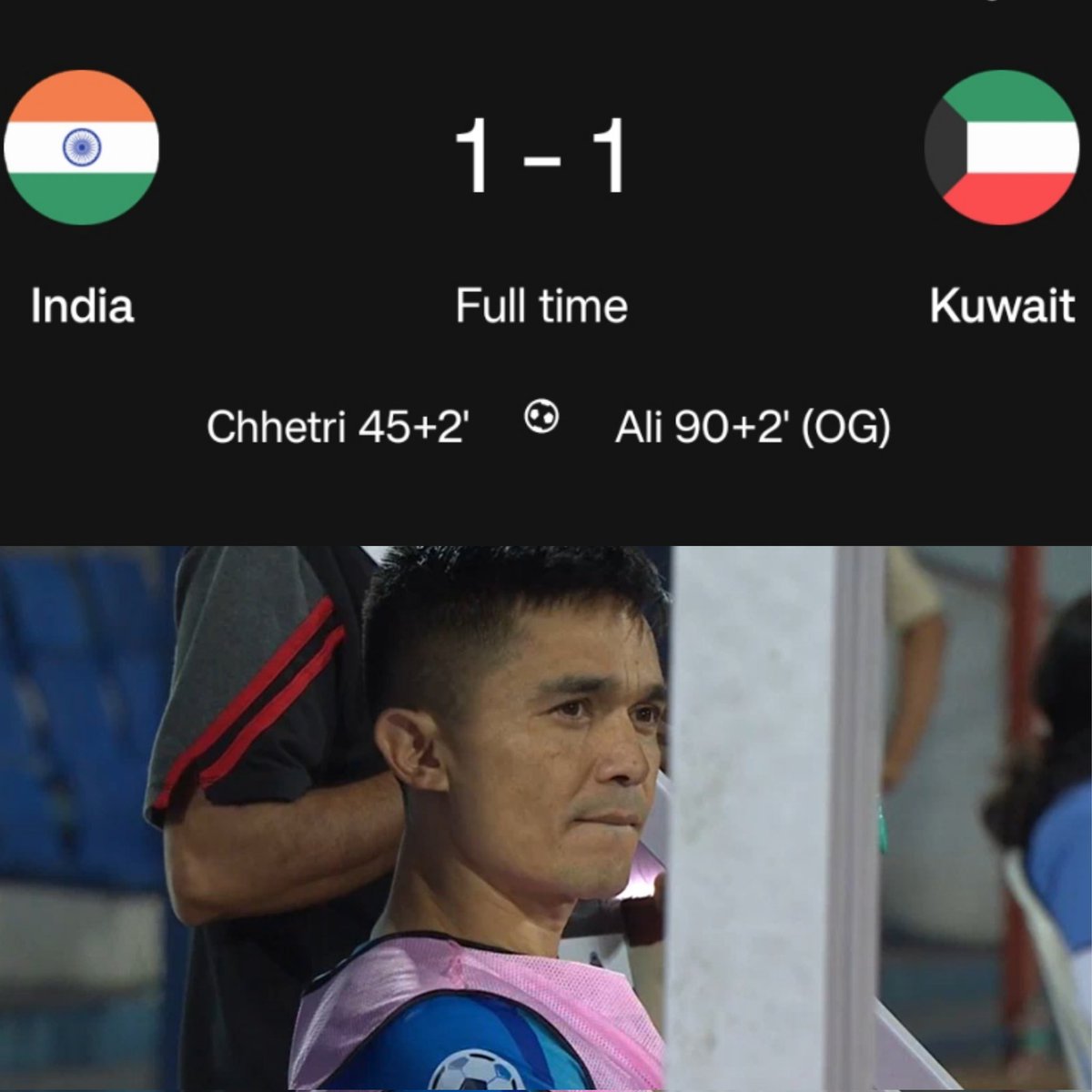 Not the result that we wanted, but Let's get onto the Semi-Finals!!! 🙌
#backtheblues #indianfootball