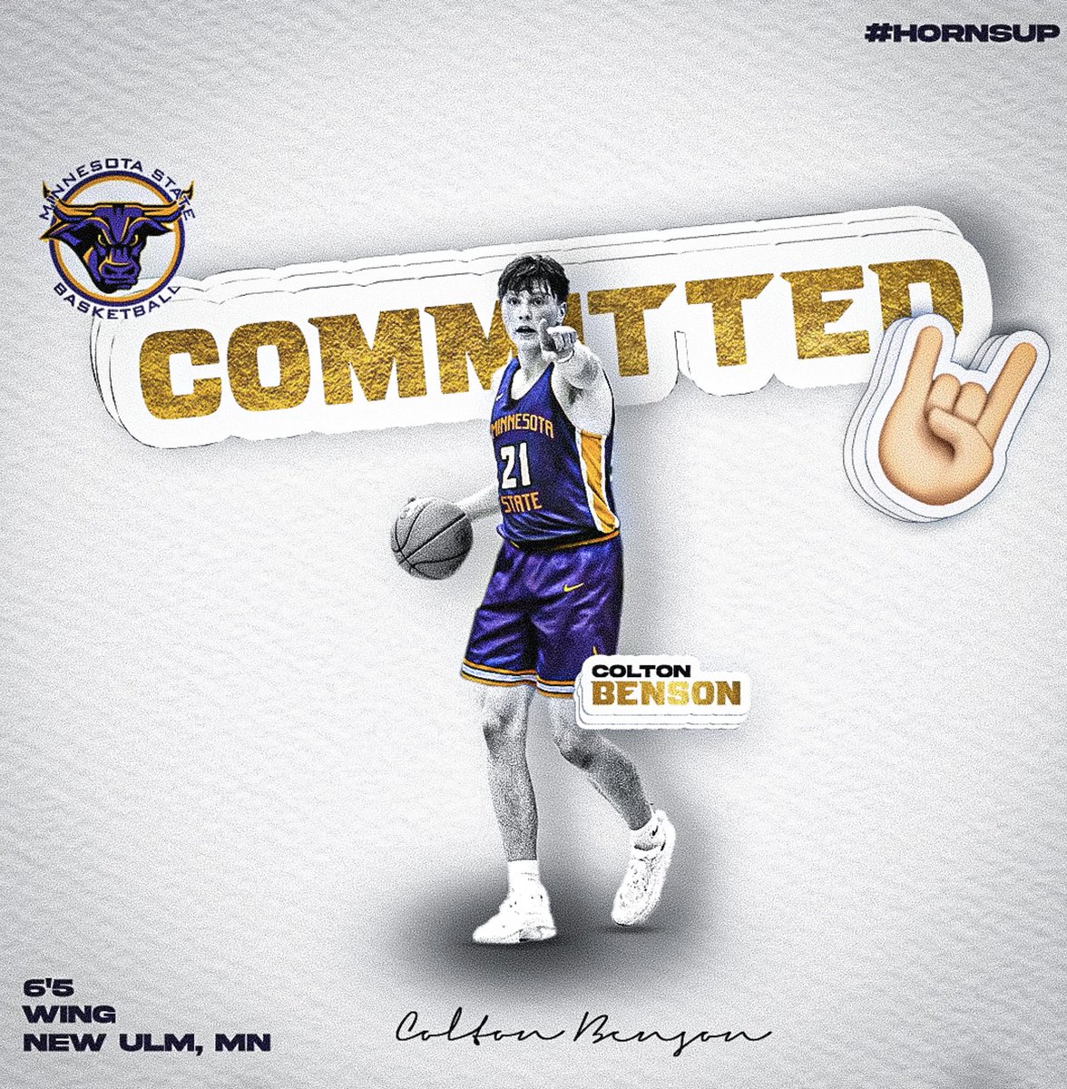 Beyond excited to announce my commitment to continue my academic and athletic career at Minnesota State University Mankato! #hornsup #rollmavs @MinnStMBBall