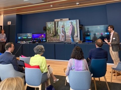 A great occasion to demonstrate to EU officials how user interfaces work on today's TVs and highlight the risks of over regulation within the #EMFA