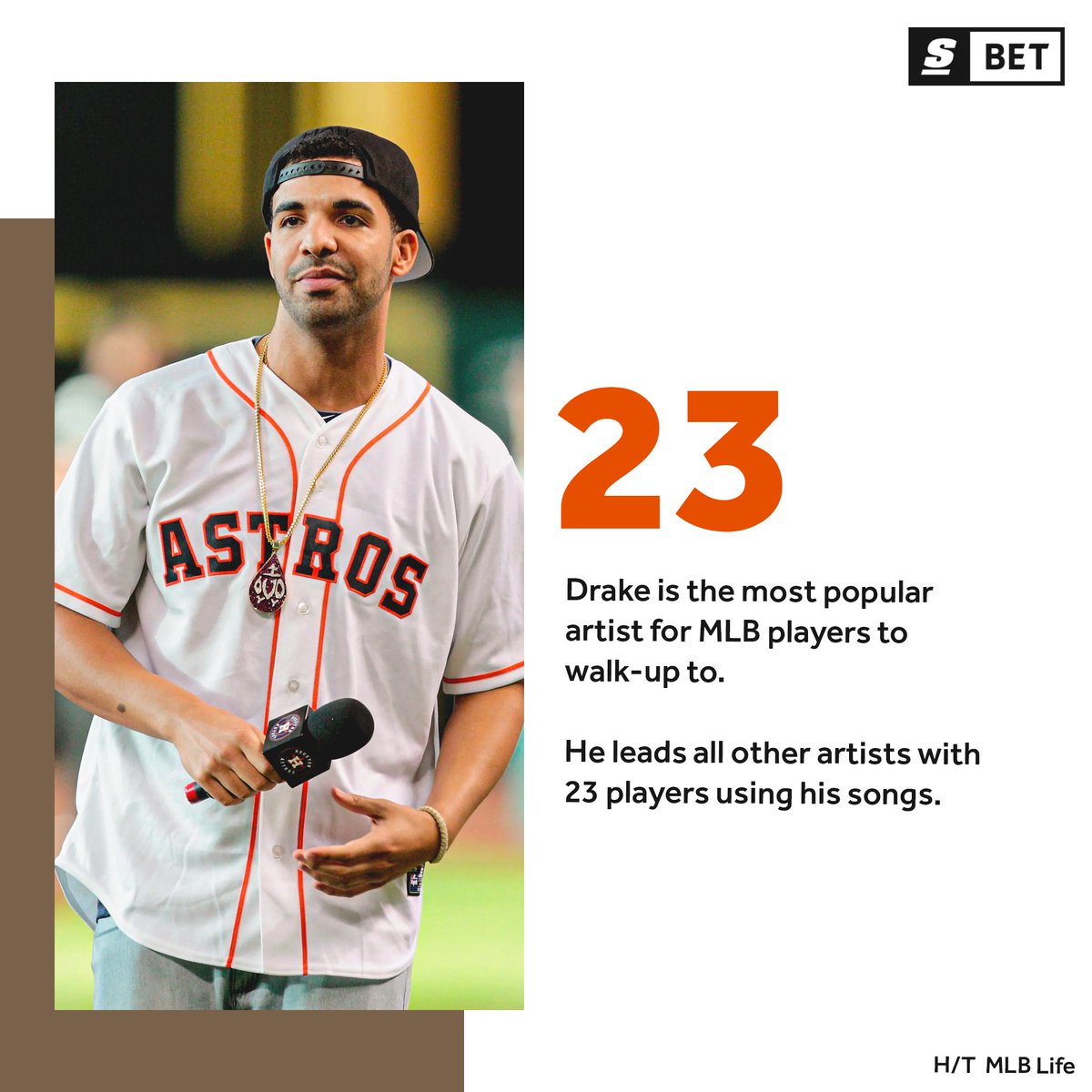 MLB players love walking up to Drizzy. 😂🔊