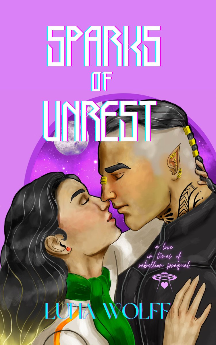 Me making a Sci-fi romance book cover for myself but in contemporary romance cover fashion. 😅