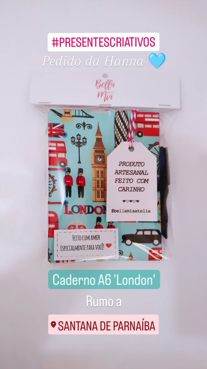 #PresentesCriativos ✨
Pedidos da Hanna 🩵
Caderno A6 'London' 
#produtosartesanais #feitoàmão #feitocomamor  #produtosforadesérie #elo7