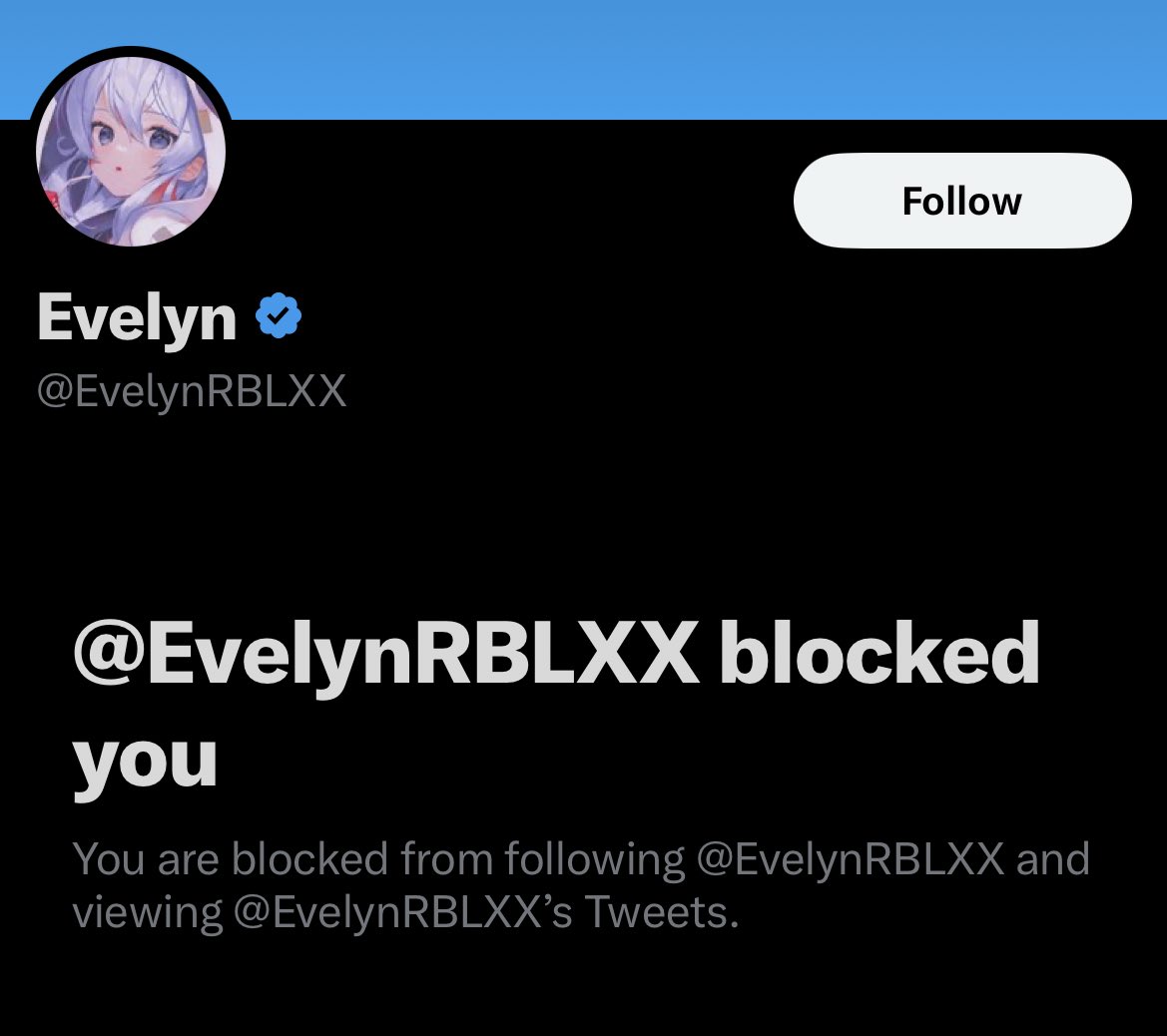 ROBLOXSCAMMERS0's tweet photo. Well that was quick. Guess they didn’t like being called out for being a fucking scammer 🤪 

@EvelynRBLXX https://t.co/RvRbMHIsTy