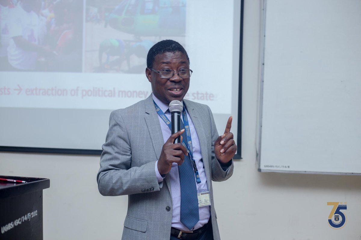 UnivofGh's tweet photo. The @ugbsofficial has hosted a Public Lecture/Book Talk. Prof. @SigmanDecides, @UofDenver, delivered the lecture at the event on her latest book, ‘Parties, Political Finance and Governance in Africa: Extracting Money and Shaping and States in Benin and Ghana’.

#UGIS75 https://t.co/6Z8RvndJAD
