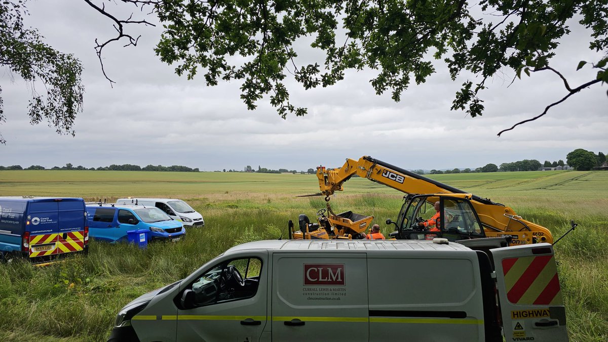 Dump truck successfully recovered from the W&amp;E Canal (Anglesey Branch) after it was stolen from a nearby site. 
Recovery was tricky due to the location but the Trust &amp; <a href="/CLM_Ltd/">Currall Lewis & Martin (Construction) Ltd</a> worked together to get this removed. 
Great team effort from all involved. 
<a href="/CRTWestMidlands/">Canal & River Trust West Midlands</a>