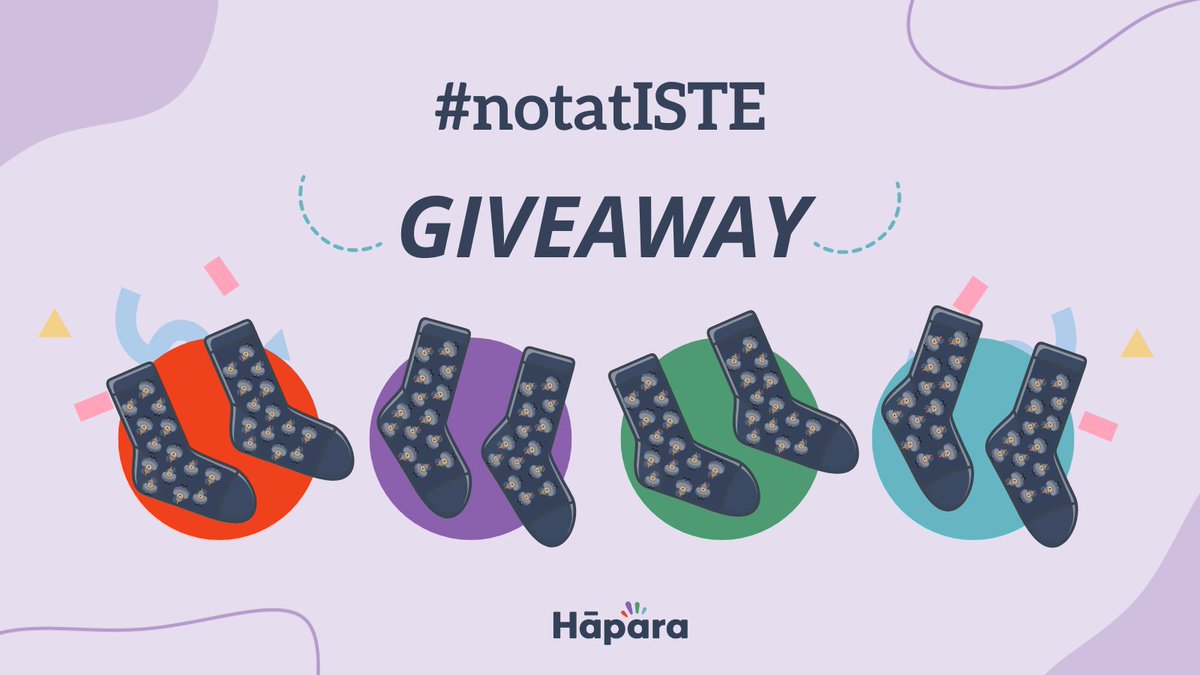 Are you #NotAtISTE this year? We still want to celebrate you!

It's Day 2 of our giveaway. Win our coveted Hipi the sheepicorn socks in 3 easy steps:
✅ Follow <a href="/hapara_team/">Hāpara</a> 
💜 Like this tweet
🔄 Retweet

There will be 10 lucky winners. This contest ends Wednesday.

#HāparaISTE