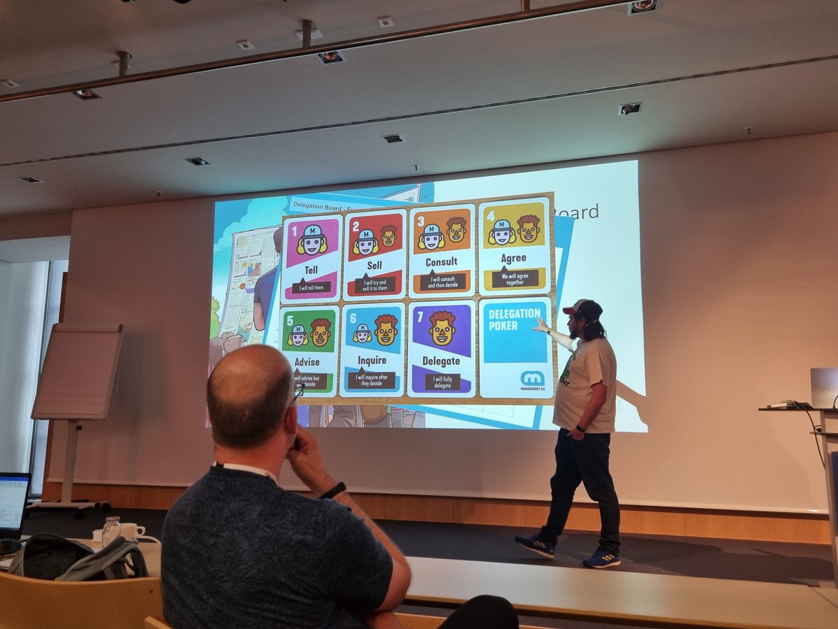 Ina Einemann (@ieinemann) on Twitter photo Im letzten Vortrag vom agile Track stellt <a href="/nilsbert/">Nils Hyoma</a> verschiedene Kartenspiele für agile Teams wie z.B. Delegation Poker vor. #dwx23 Im letzten Vortrag vom agile Track stellt <a href="/nilsbert/">Nils Hyoma</a> verschiedene Kartenspiele für agile Teams wie z.B. Delegation Poker vor. #dwx23