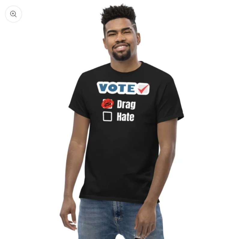 stressfullyours's tweet photo. #Vote #Drag not Hate t-shirt. Show your Support the #Dragcommunity link in bio to buy https://t.co/2vbWPuTAyq