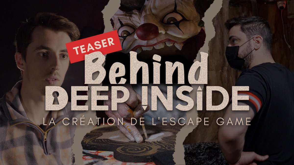 Ça y est ! Le teaser de notre série documentaire Behind Deep Inside est disponible sur YouTube ! youtube.com/playlist?list=…

Et rendez-vous à partir du 1er juillet pour le 1er épisode !

#deepinsideparis #behinddeepinside #escaperoom #escapegameparis