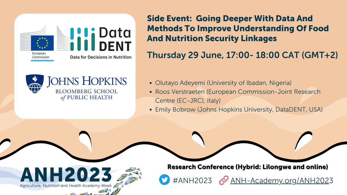 2 days to #DataDENT side event at the #ANH2023 
💡Discover what knowledge and skills are essential to effectively utilize data on food security and nutrition. 📊 Let’s work together to address these challenges and create meaningful change! #FoodSecurity Register here 👇🏽