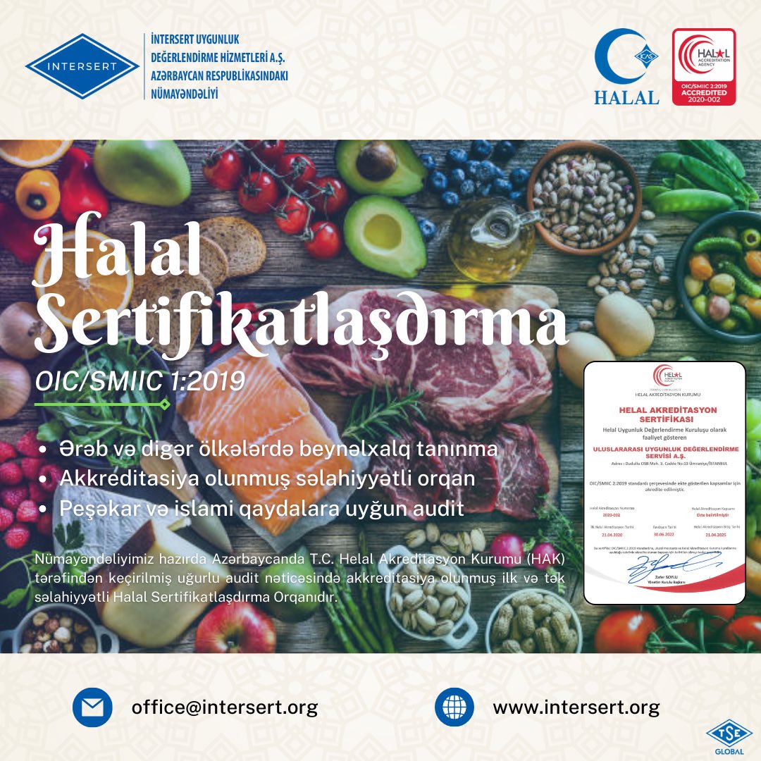 Öncəliyimiz halallıqdır.

#halal #certification #Intersert #TseGlobal