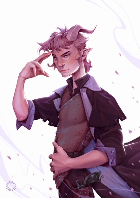 Astum the Gunslinger  (for Alek!)  #dndcharacterart #dndart