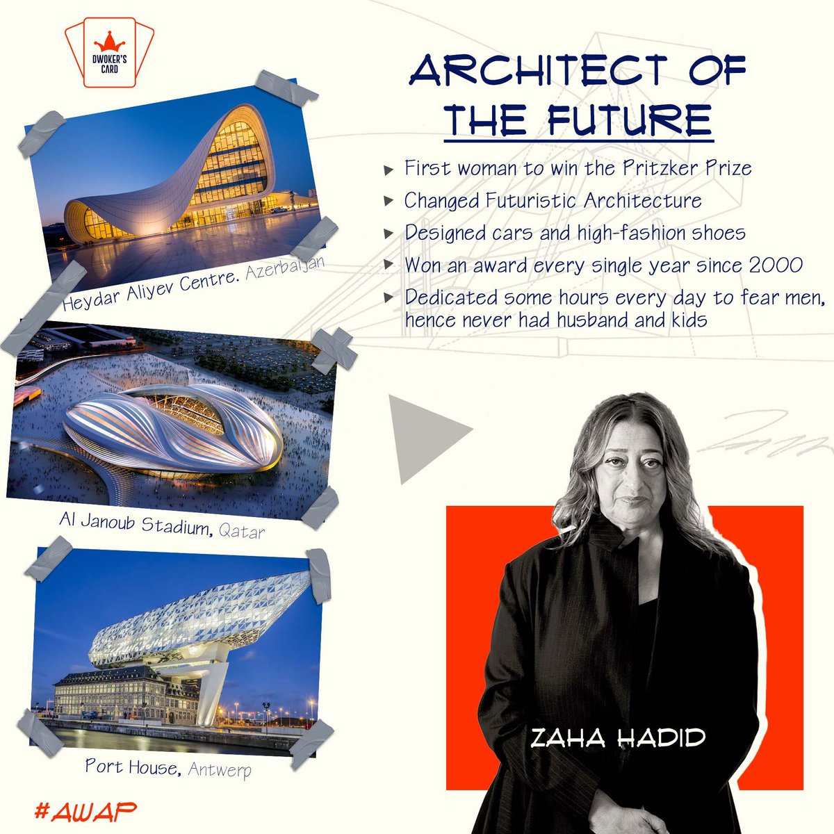 EbenezerDwomoh_'s tweet photo. Zaha Hadid lived in the future. It’s believed that her stadium design resembles something but whom mam I?
#DwokersCard #AWAP https://t.co/8lnlwUiuVf
