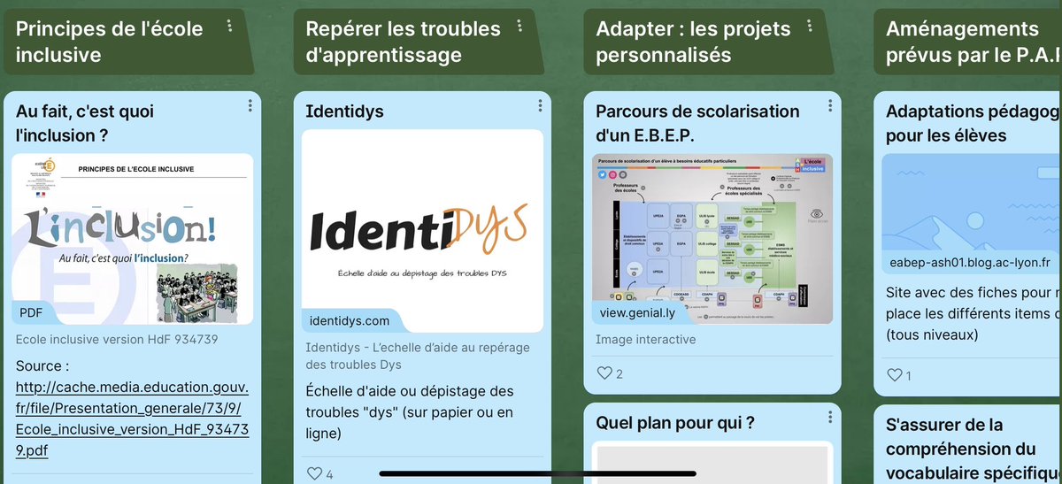 Ressources sur les élèves à besoins éducatifs particuliers (EBEP) : padlet très complet <a href="/ServetAnnemasse/">Collège Michel Servet (Annemasse)</a> 👍padlet.com/mmetratnjek2/r…