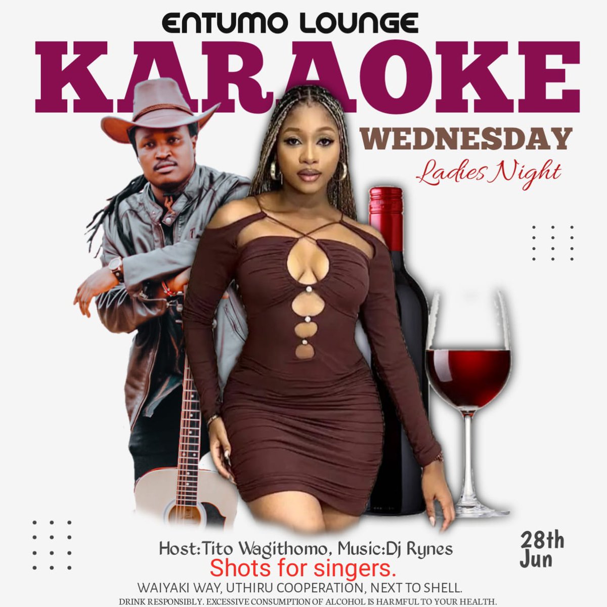 💥It's all about the gorgeous divas this Karaoke Wednesday Ladies Night💃 💥Get ready for a fun-filled&craziest night🥰🥳 Entumo Lounge ⏩Another Place.........Another World⏪ #entumo254 #entumolounge #waiyakiwaysfinest #ladiesnightkaraoke💃🏾🎤