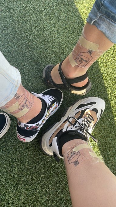 Matching fireball tats with the girlies   #fireball #besties https://t.co/IXQJmCAlSO<a href="/tag/fireball"class="tags">#fireball</a><a href="/tag/besties"class="tags"><span>#besties</span></a>