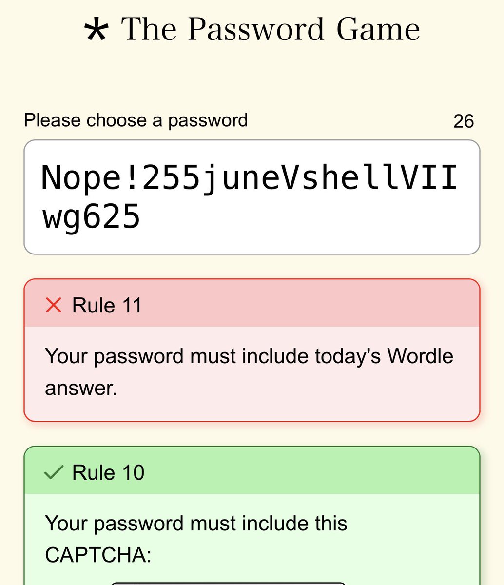 thecodingcouple's tweet image. Haha what clever idea for a game.
I gave up at rule 11 💀
