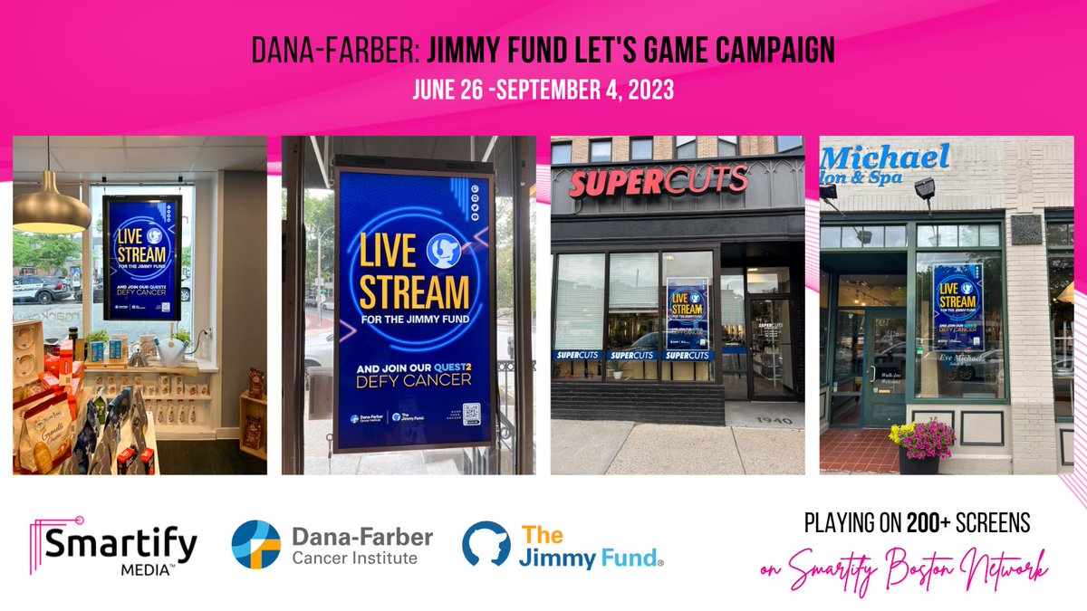 Smartify is honored to partner with <a href="/DanaFarber/">Dana-Farber</a> to support <a href="/StrikeoutCancer/">#JimmyFund</a> and their tremendous effort to help save lives and reduce the burden of cancer for patients and families worldwide. Get ready for #LetsGame in September! #JimmyFund #DanaFarber