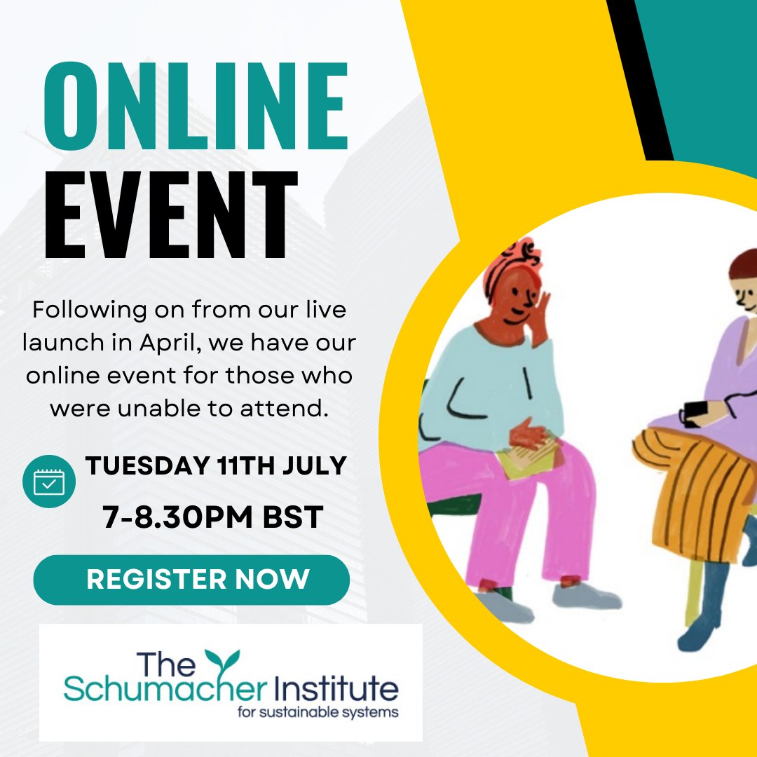 SchumacherInst's tweet image. In April we launched our Community Climate Action Toolkit at a great in-person event in Bristol

Our online launch of the Toolkit will be on Tuesday 11th July at 7-8.30pm BST

Booking here:
helmtickets.com/events/8578/co…

#climateaction #systemsresearch