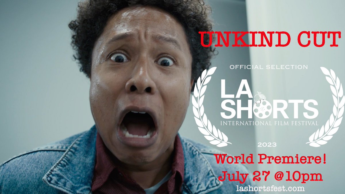 We're so excited to announce
UNKIND CUT's World Premiere at @lashortsfest July 27th at 10pm!!!
Can't wait for you to see it, and to see you there!!!!!
#shortfilm #horrorcomedy #blackfilmmakers #blackfilms #nutcracker #vasectomy #dontforgetyournutsbro #squirmy