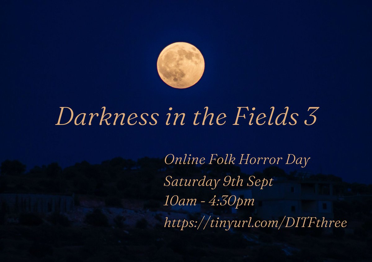 Still feel like I'm buzzing from last week's MIDSUMMER event - and if like me you've caught the folk horror bug, then we have a little something else for you this September... eventbrite.co.uk/e/darkness-in-… @GNutsofHorror @hwa_uk @ThisIsHorror @HorrorTree @gjkendall @HorrifiedMag