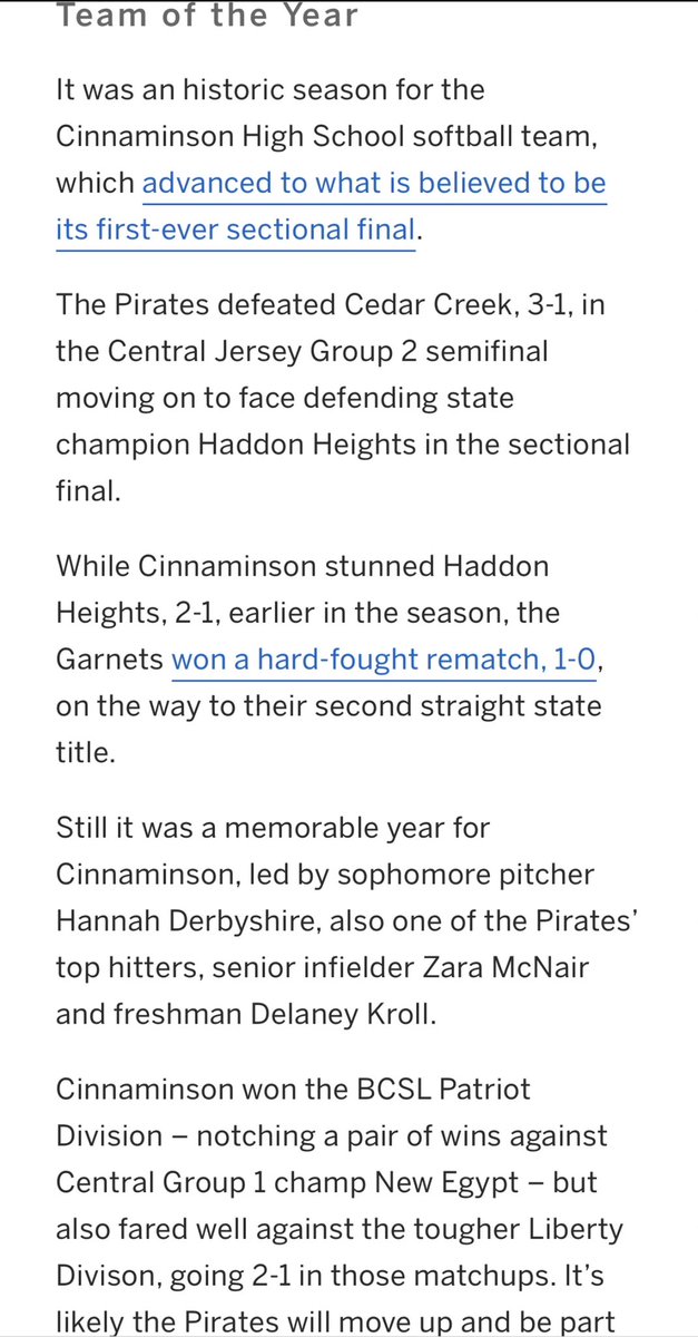 Congrats to the softball team for being named the BCSL Team of the Year!