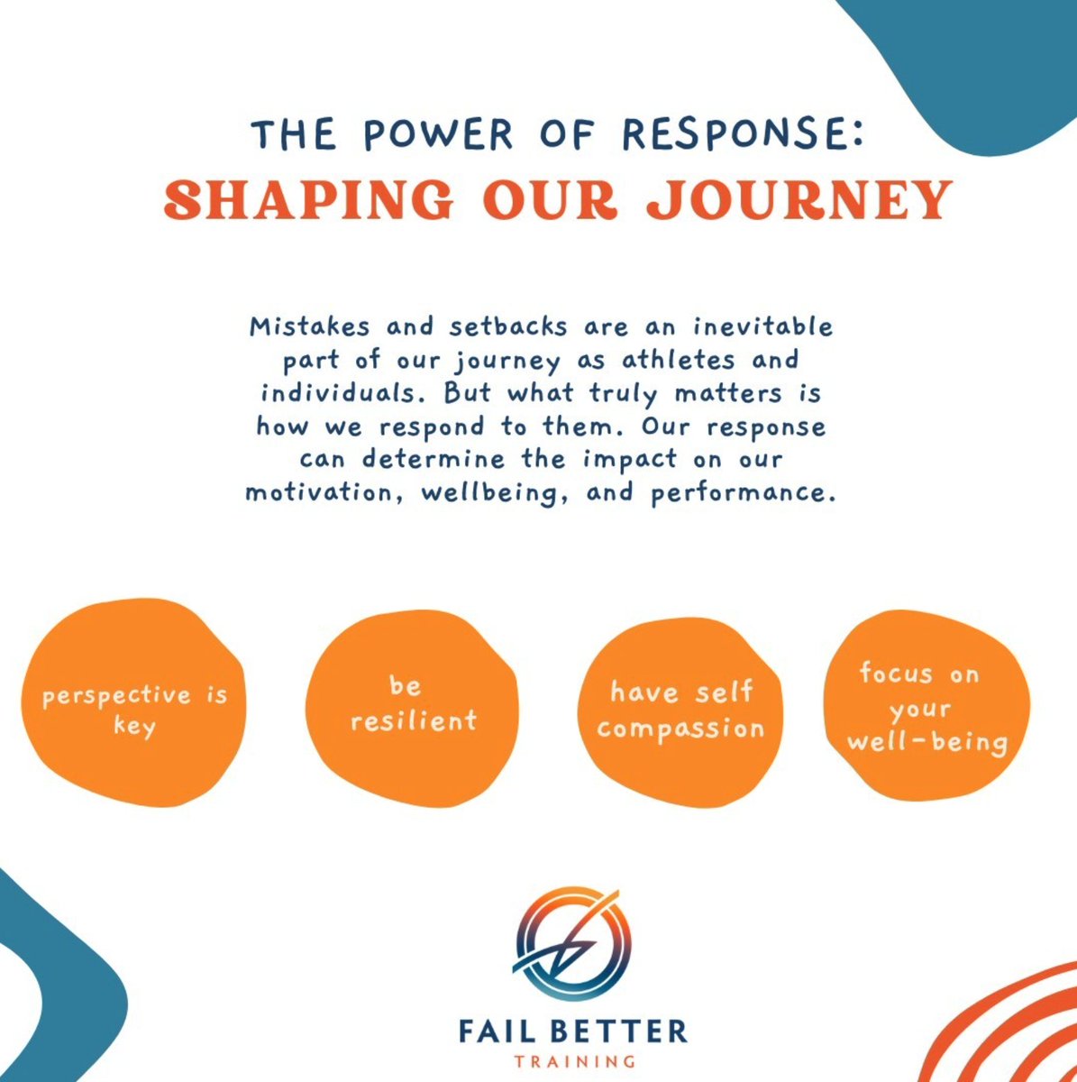 FailBetterTrng's tweet photo. ✨ Athletes, remember that it's not the mistake or setback itself that defines us—it's our response. With resilience, self-compassion, and determination, you'll navigate any obstacle and achieve greatness!
#PowerOfResponse #GrowthMindset #Resilience #SelfCompassion #Motivation https://t.co/7joU9UPwOP