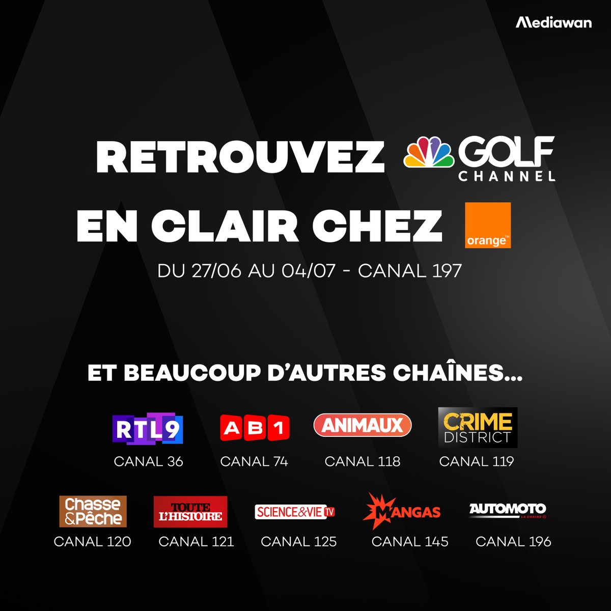 L'occasion de suivre le #LadiesOpenPickala ce week-end sur #GolfChannelFrance 😏

<a href="/MediawanFr/">Mediawan</a>