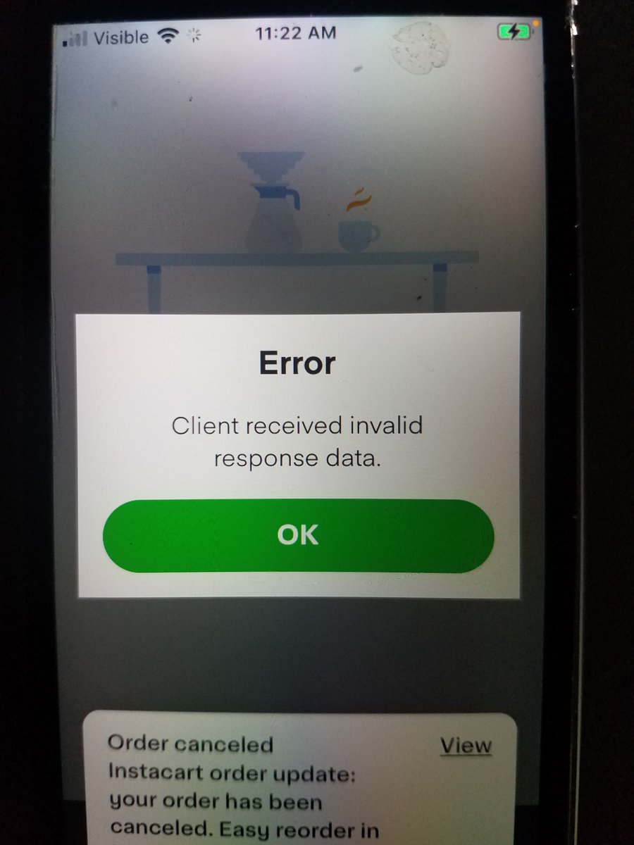 DannyScaggs's tweet photo. I love @instacart but lately Im getting annoyed with their system. Everytime I place an order I receive error messages and cancelled orders this has been happening since last Monday. 1 @instacarthelp member told me last Friday IC system has been experiencing problems. Like FIX IT https://t.co/EJ61rhcMTw