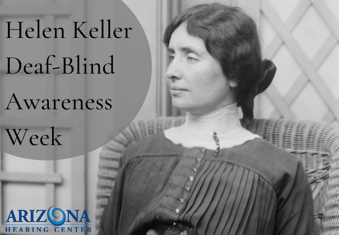 This week is Helen Keller Deaf-Blind Awareness Week. We thank her for her outstanding work and education around disability rights. 

#helenkeller #azhear #azhearing #arizonahearingcenter #eardoc #hearinghealth #betterhearing #hearingawareness #hearingloss #hearingaids #audiology