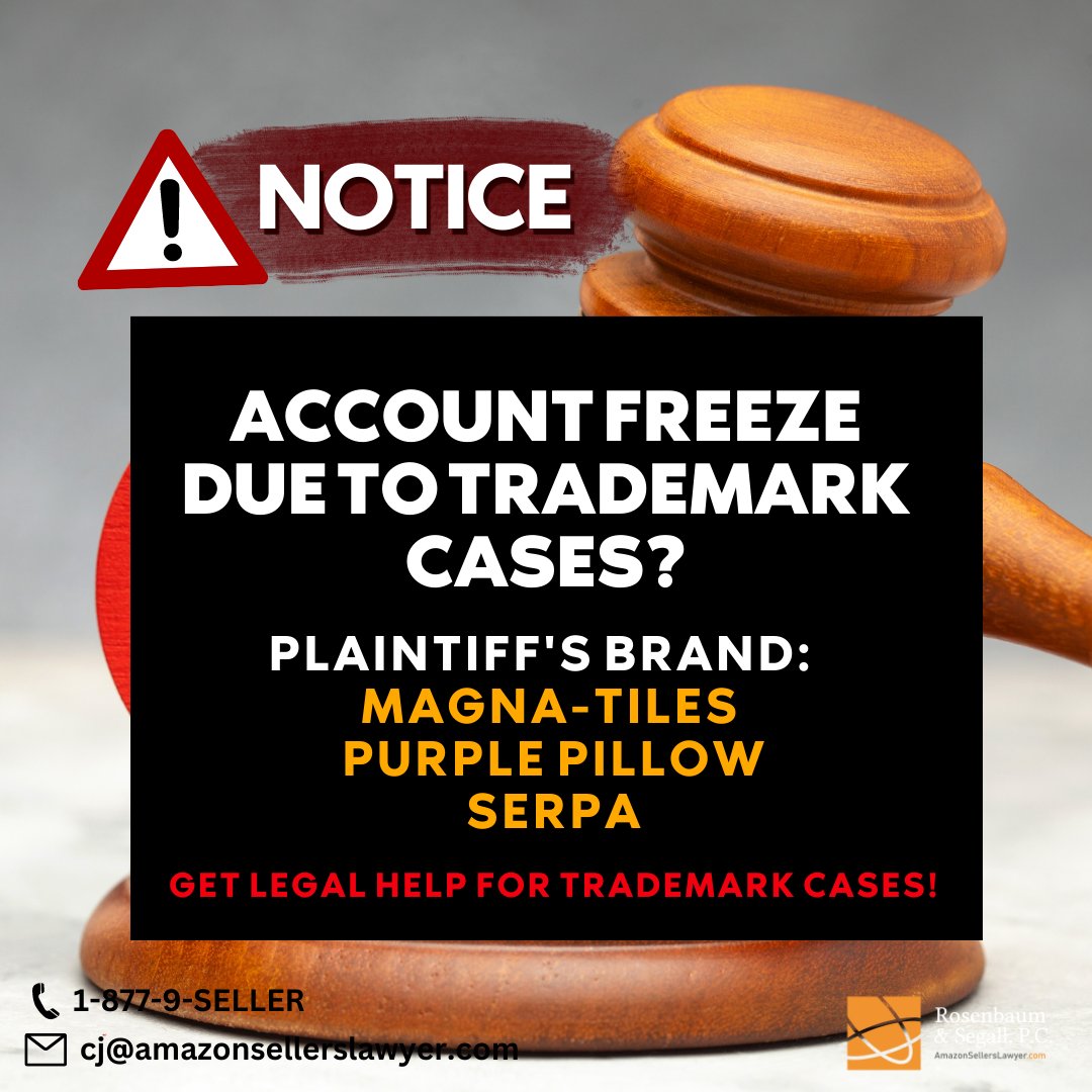 AmazonSellerLaw's tweet image. 🚫 Account Freeze Alert! 🚫

Due to ongoing TRADEMARK cases, some accounts have been temporarily frozen. If you've encountered this issue, don't worry! We're here to help.

🌐amazonsellerslawyer.com
☎️1-877-9-SELLER

#TrademarkTroubles #AccountFreeze